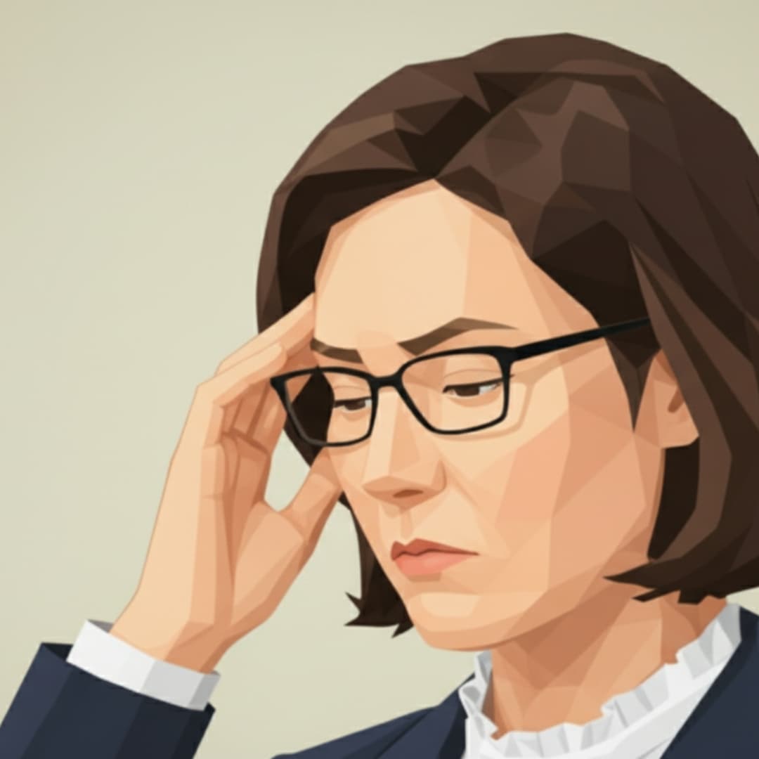 考えすぎて、こめかみが張る